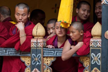 Buddhist munks Bhutan jk05506